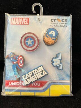 Crocs Jibbitz Marvel Captain America 5-Pack NWT